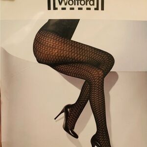 Wolford Burgundy Geometric Tights